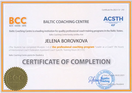 Leader as a Coach — ACSTH